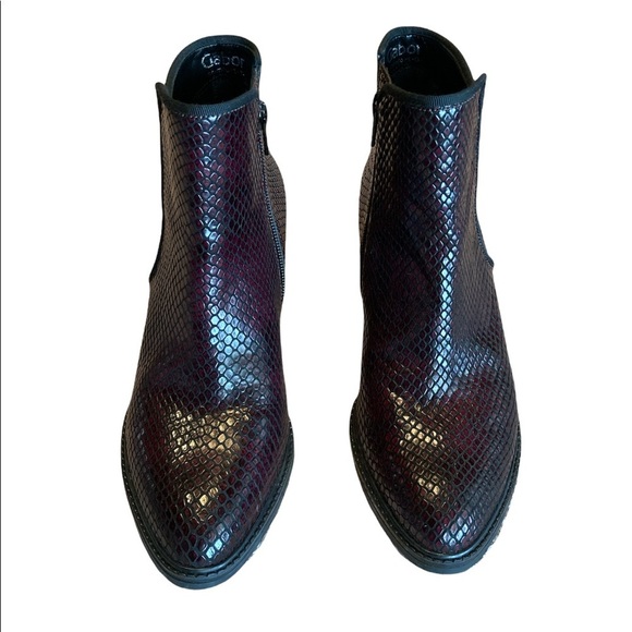 EUC GABOR Girls Leather Snake Skin Print Ankle Boot  - size 4.5 - Picture 3 of 13